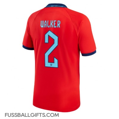 England Kyle Walker #2 Fußballbekleidung Auswärtstrikot WM 2022 Kurzarm